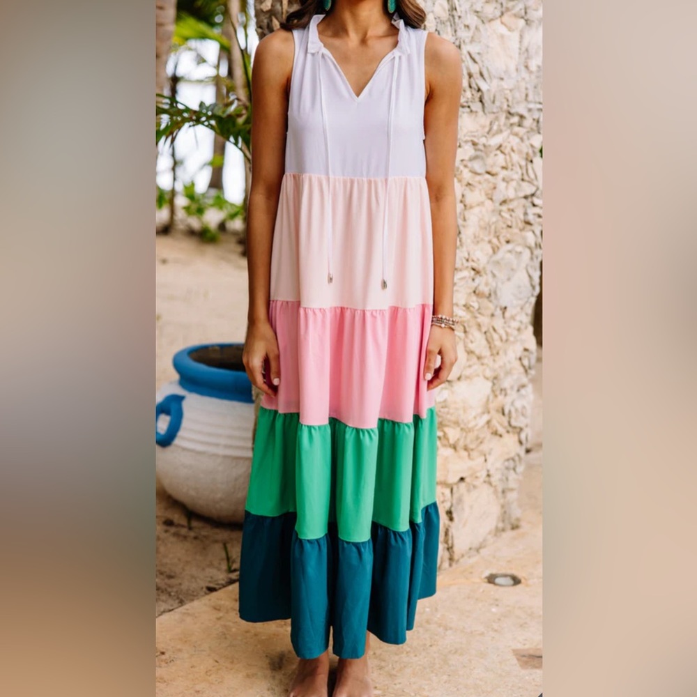 Color block Maxi Dress - Medium